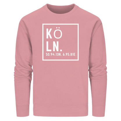 Köln Koordinaten (großer Druck auf der Brust) - Organic Basic Unisex Sweatshirt