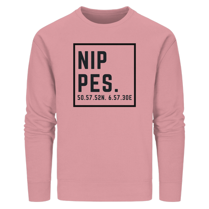 Nippes Koordinaten (großer Druck auf der Brust) - Organic Basic Unisex Sweatshirt
