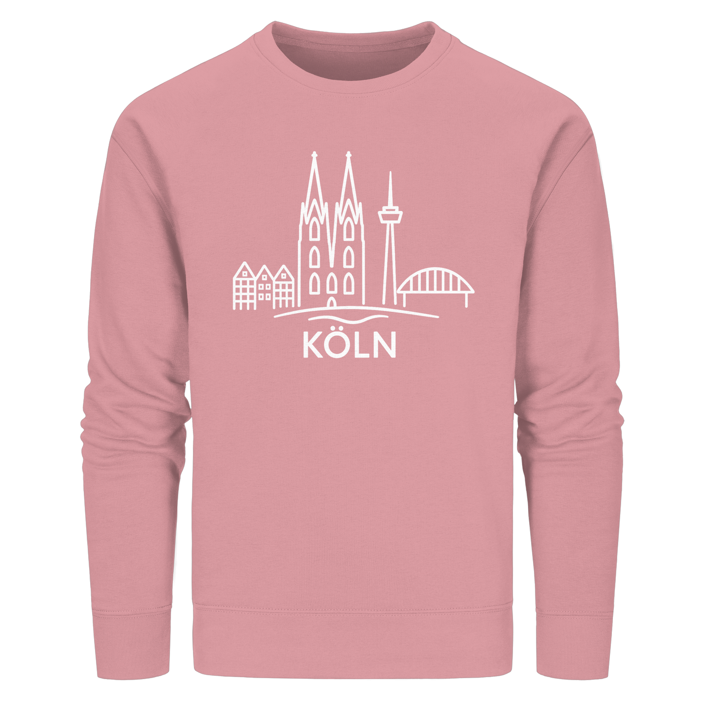 Köln Skyline (großer Druck auf der Brust) - Organic Basic Unisex Sweatshirt