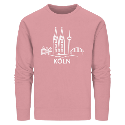 Köln Skyline (großer Druck auf der Brust) - Organic Basic Unisex Sweatshirt