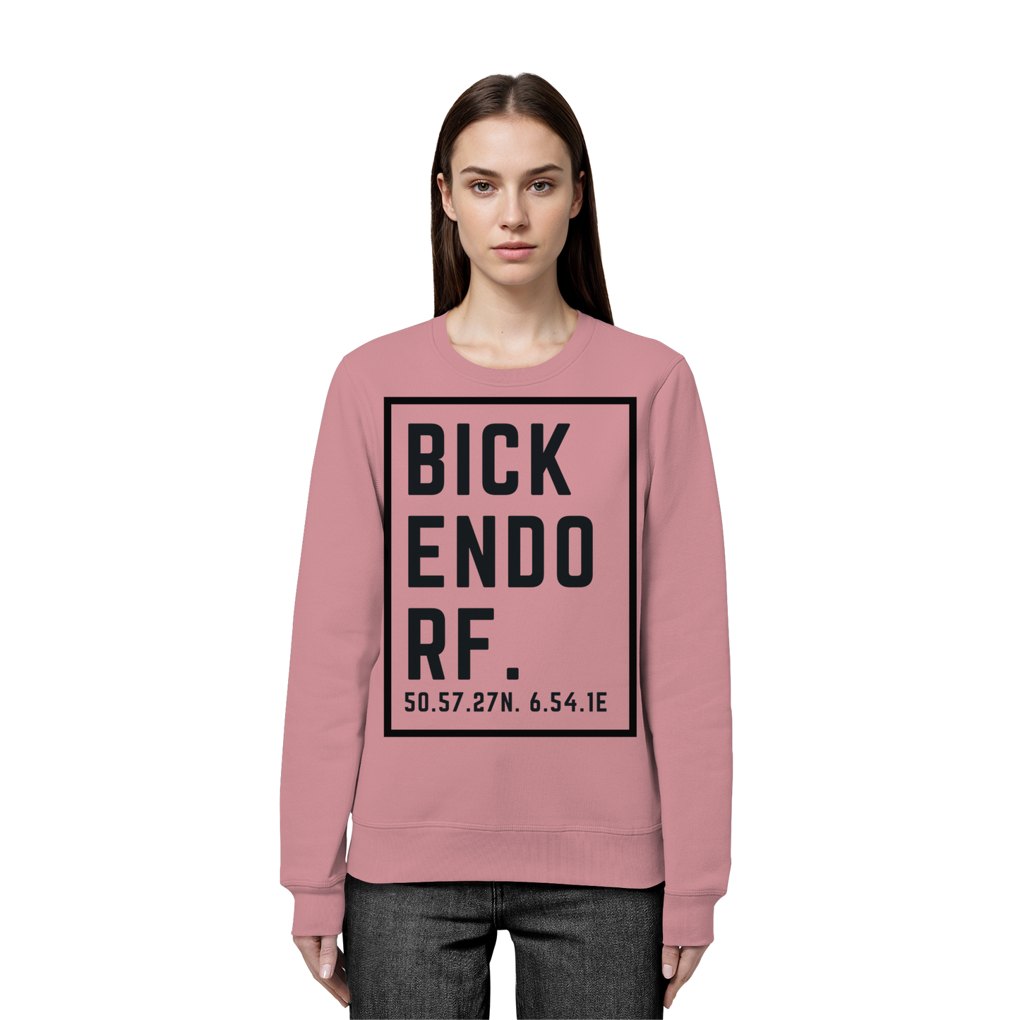 Bickendorf Koordinaten (großer Druck auf der Brust) - Organic Basic Unisex Sweatshirt