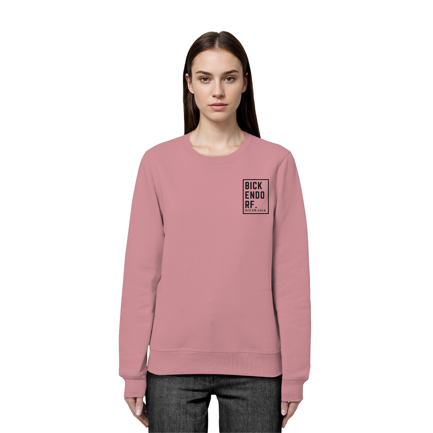 Bickendorf Koordinaten (kleiner Druck auf der Brust) - Organic Basic Unisex Sweatshirt