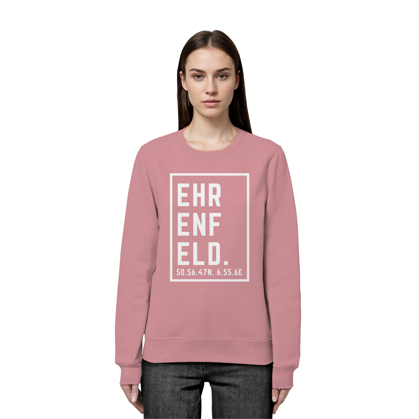 Ehrenfeld Koordinaten (großer Druck auf der Brust) - Organic Basic Unisex Sweatshirt