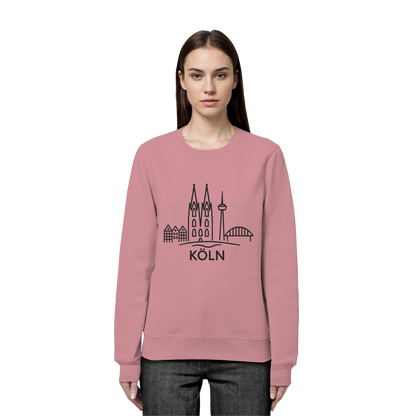 Köln Skyline (großer Druck auf der Brust) - Organic Basic Unisex Sweatshirt
