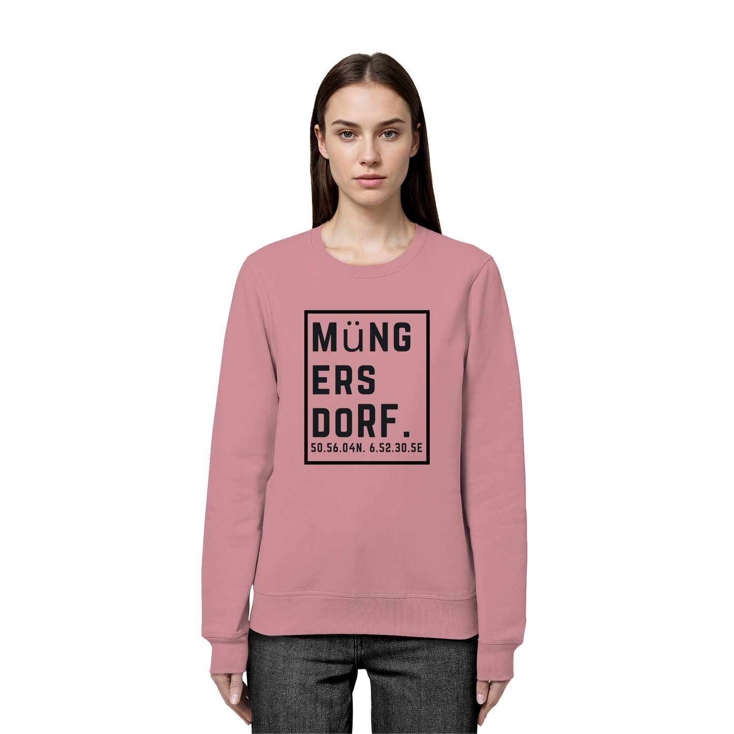 Müngersdorf Koordinaten (großer Druck auf der Brust) - Organic Basic Unisex Sweatshirt