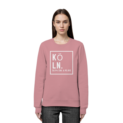 Köln Koordinaten (großer Druck auf der Brust) - Organic Basic Unisex Sweatshirt