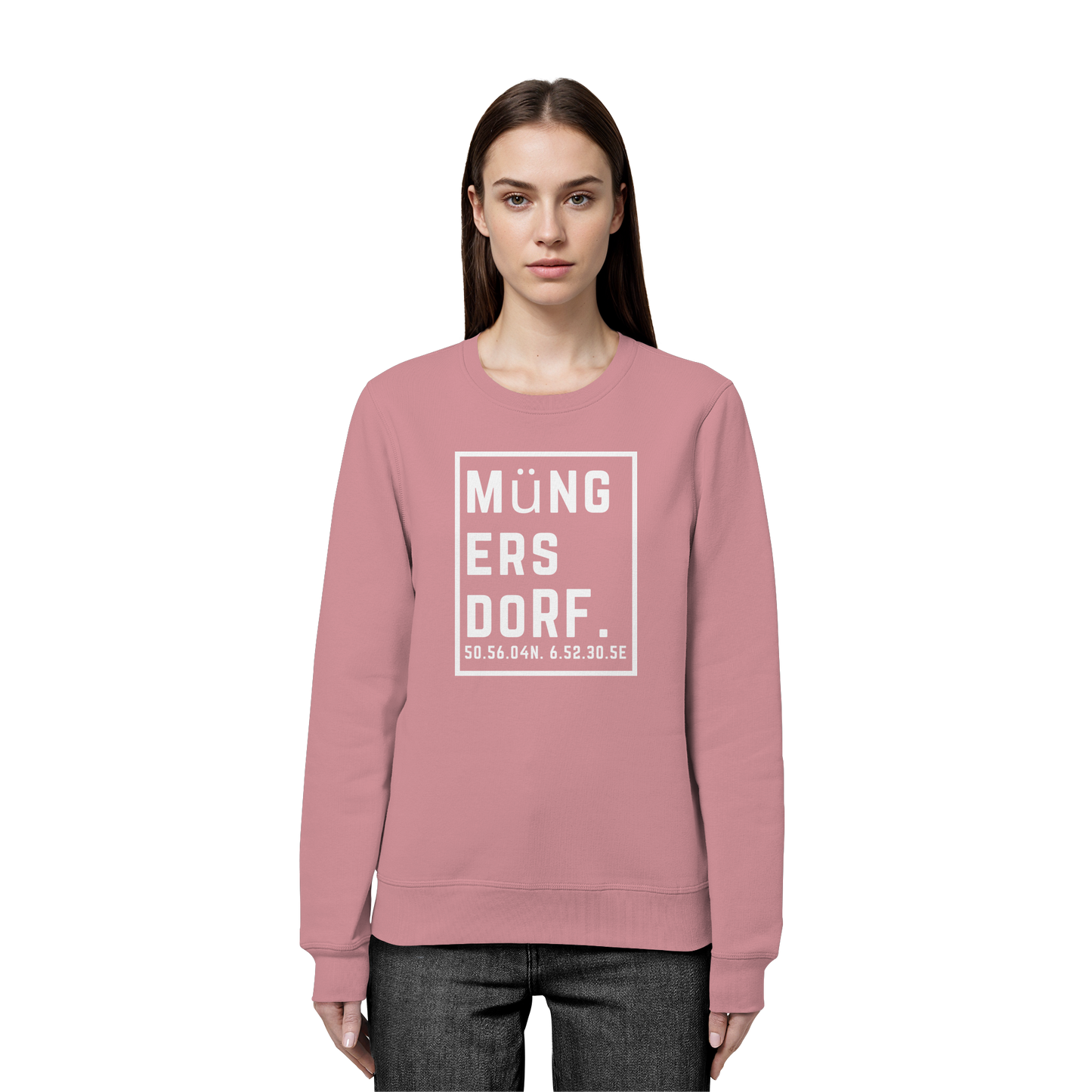 Müngersdorf Koordinaten (großer Druck auf der Brust) - Organic Basic Unisex Sweatshirt