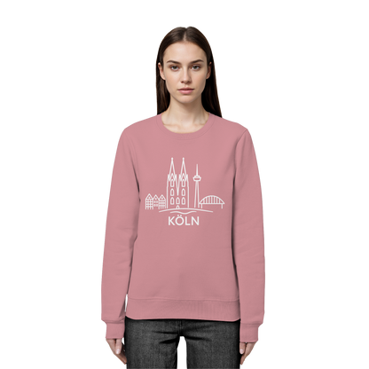 Köln Skyline (großer Druck auf der Brust) - Organic Basic Unisex Sweatshirt