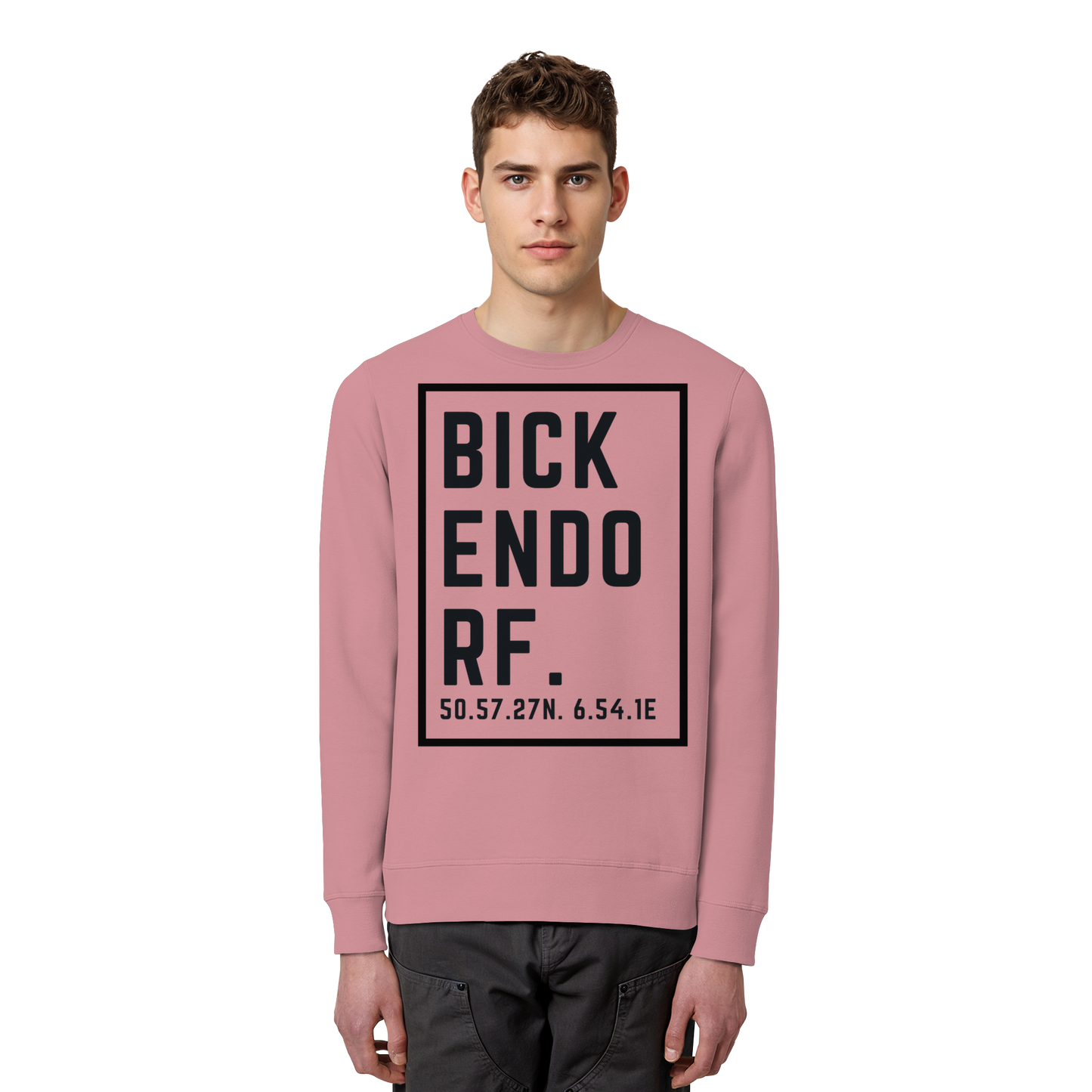 Bickendorf Koordinaten (großer Druck auf der Brust) - Organic Basic Unisex Sweatshirt