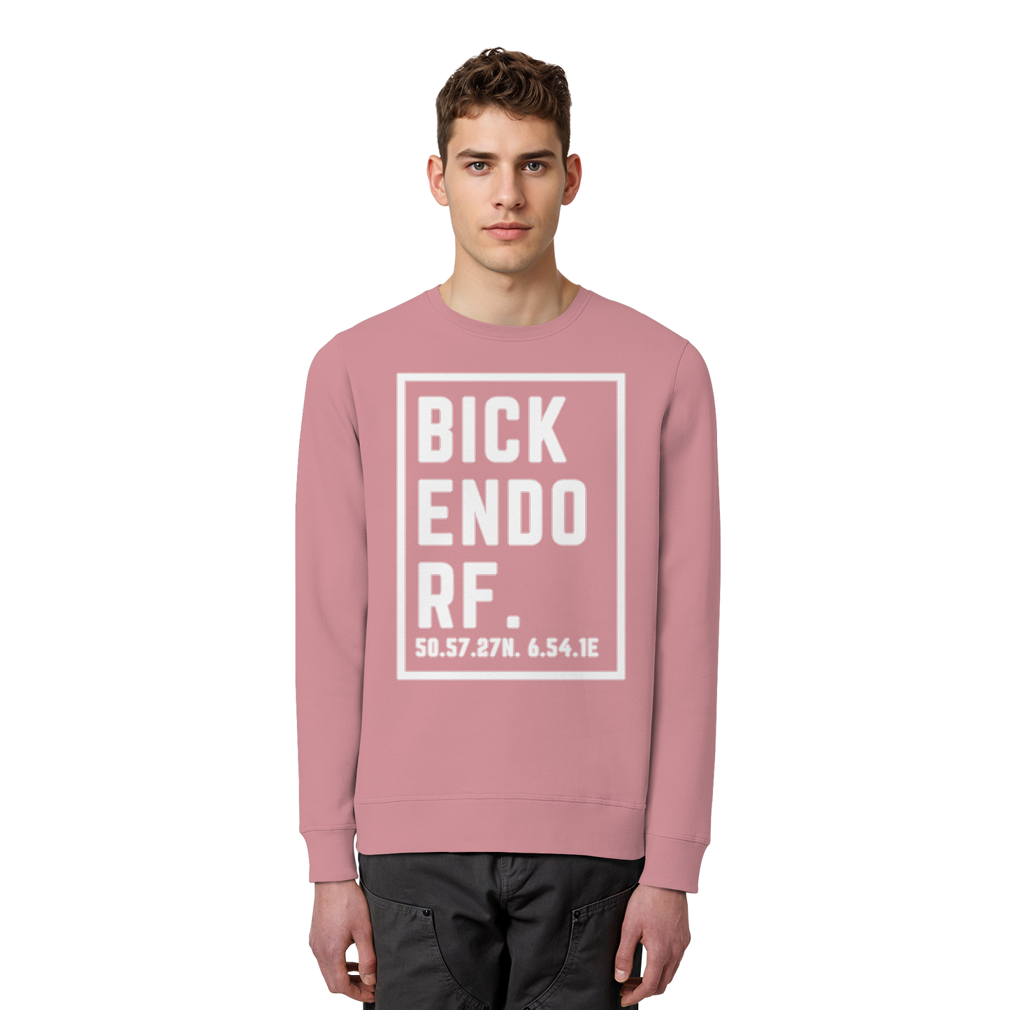 Bickendorf Koordinaten (großer Druck auf der Brust) - Organic Basic Unisex Sweatshirt