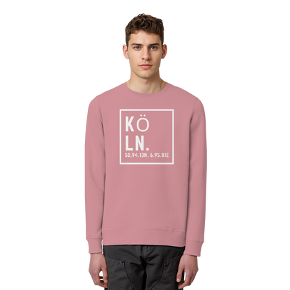 Köln Koordinaten (großer Druck auf der Brust) - Organic Basic Unisex Sweatshirt