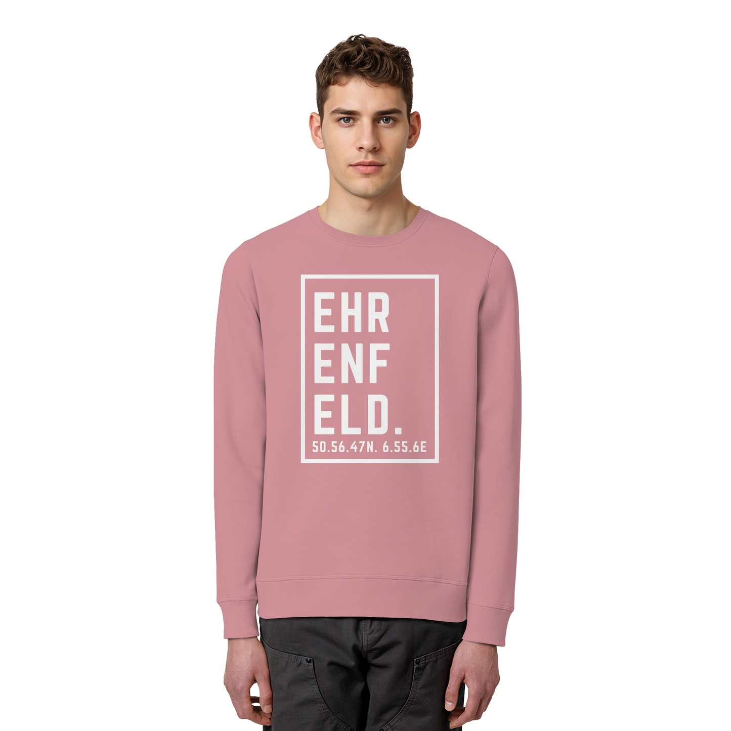 Ehrenfeld Koordinaten (großer Druck auf der Brust) - Organic Basic Unisex Sweatshirt