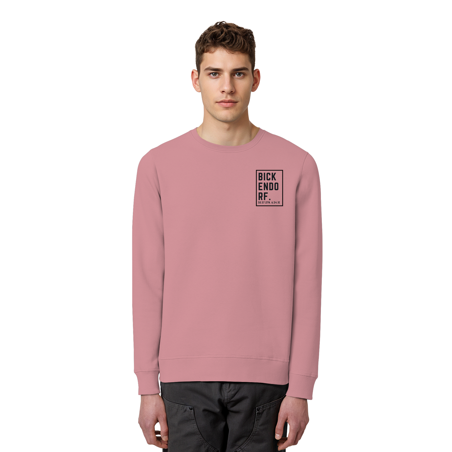 Bickendorf Koordinaten (kleiner Druck auf der Brust) - Organic Basic Unisex Sweatshirt