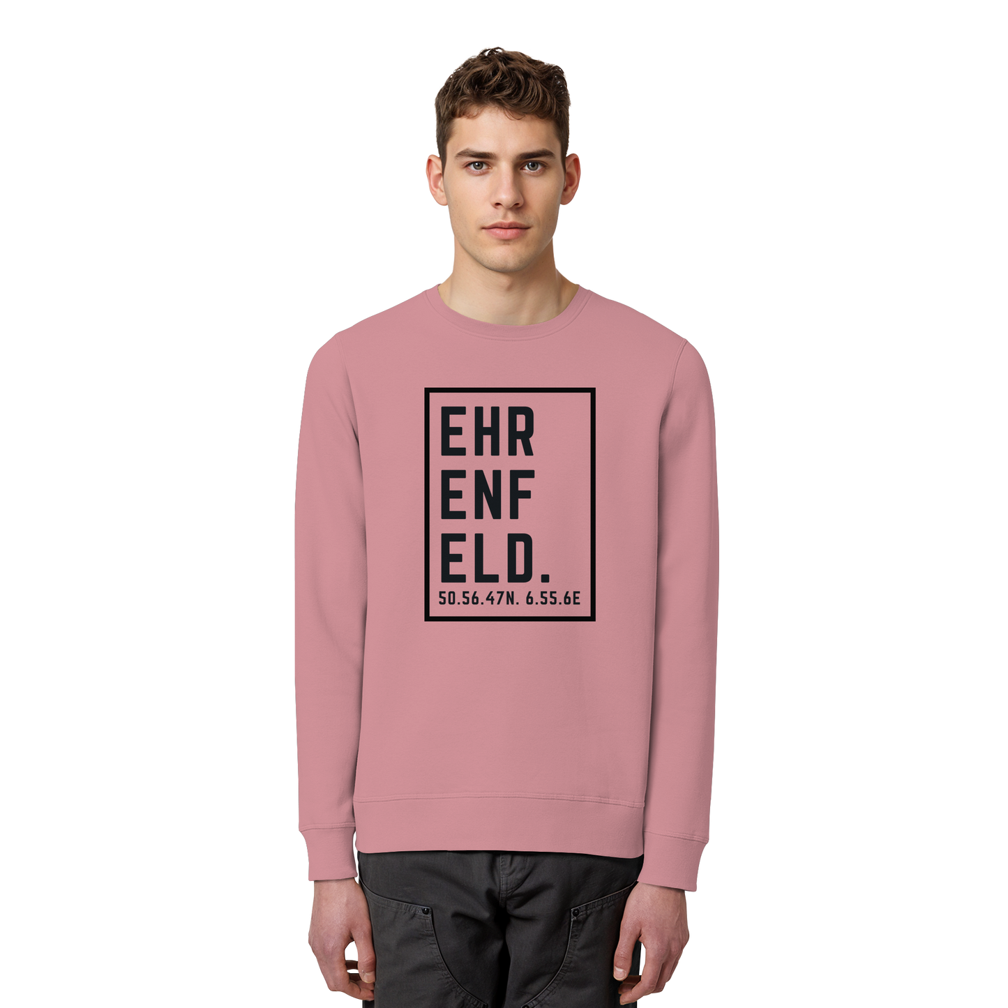 Ehrenfeld Koordinaten (großer Druck auf der Brust) - Organic Basic Unisex Sweatshirt