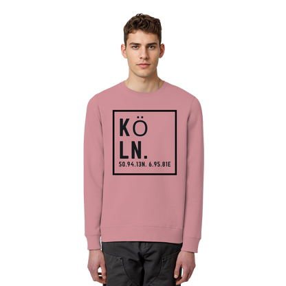 Köln Koordinaten (großer Druck auf der Brust) - Organic Basic Unisex Sweatshirt
