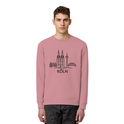 Köln Skyline (großer Druck auf der Brust) - Organic Basic Unisex Sweatshirt