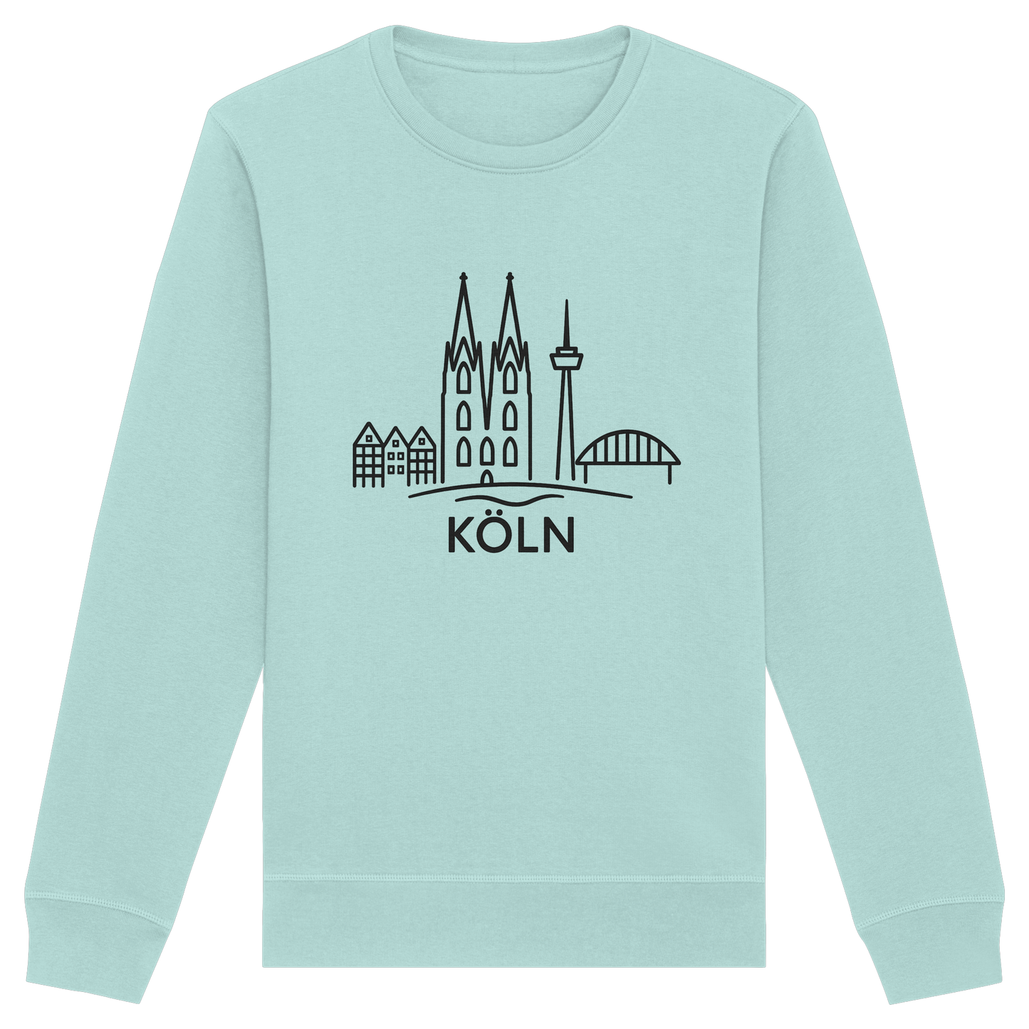 Köln Skyline (großer Druck auf der Brust) - Organic Basic Unisex Sweatshirt