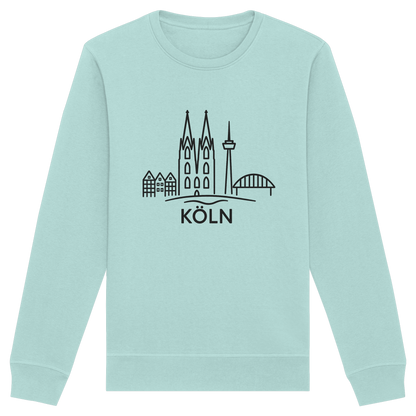 Köln Skyline (großer Druck auf der Brust) - Organic Basic Unisex Sweatshirt