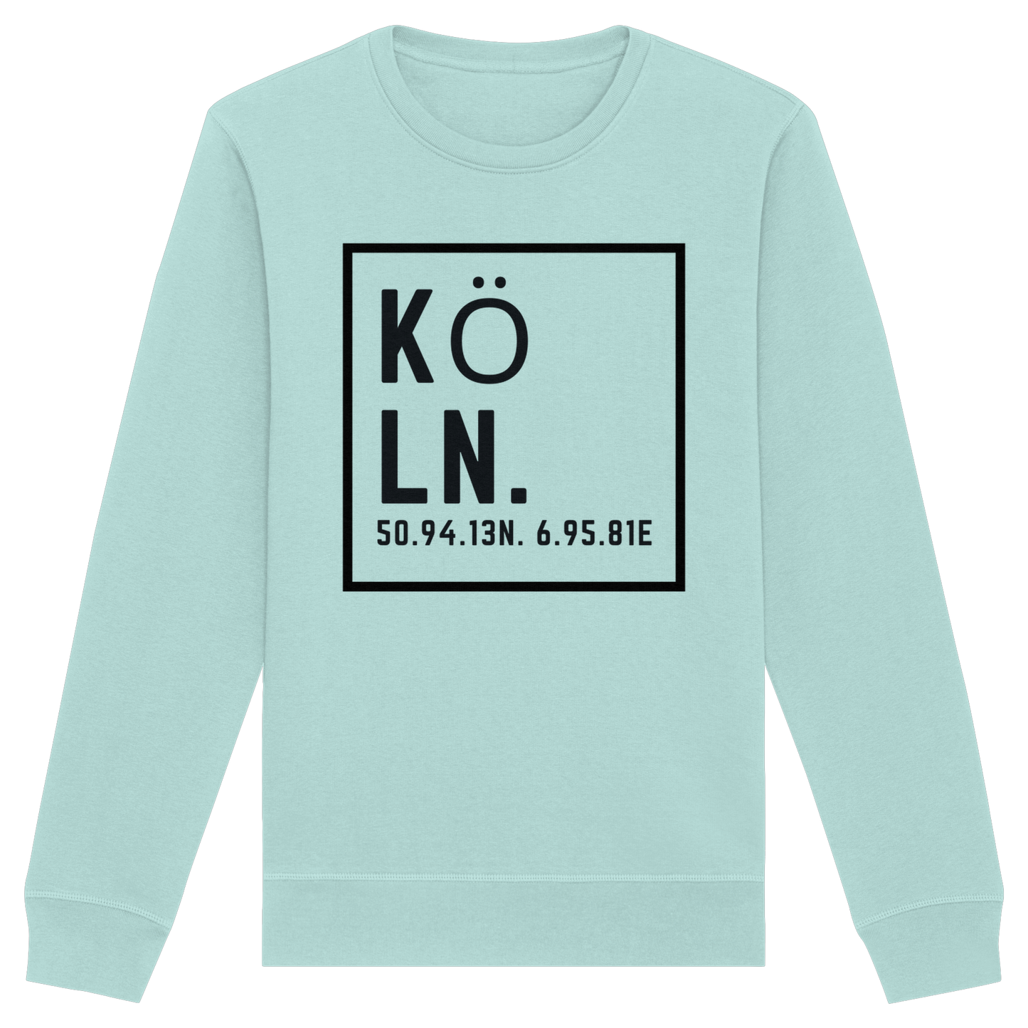 Köln Koordinaten (großer Druck auf der Brust) - Organic Basic Unisex Sweatshirt