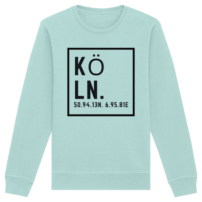 Köln Koordinaten (großer Druck auf der Brust) - Organic Basic Unisex Sweatshirt