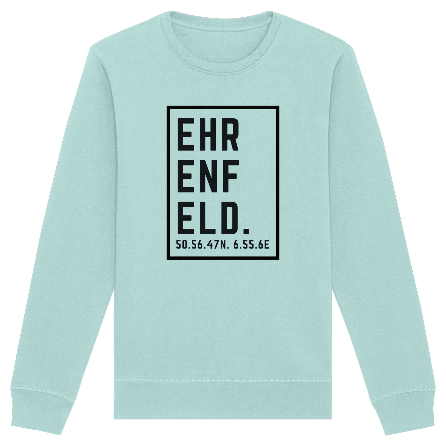 Ehrenfeld Koordinaten (großer Druck auf der Brust) - Organic Basic Unisex Sweatshirt