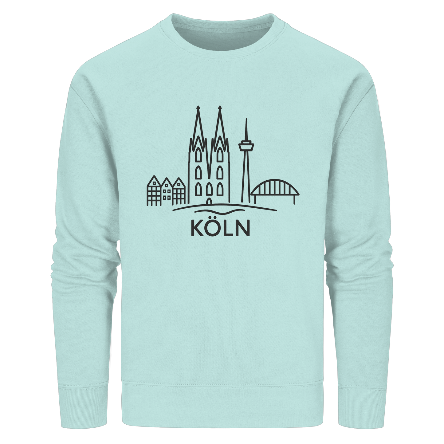Köln Skyline (großer Druck auf der Brust) - Organic Basic Unisex Sweatshirt