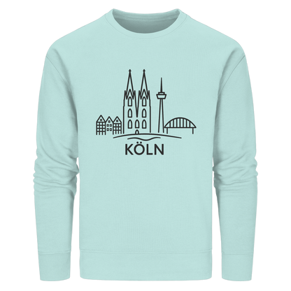 Köln Skyline (großer Druck auf der Brust) - Organic Basic Unisex Sweatshirt