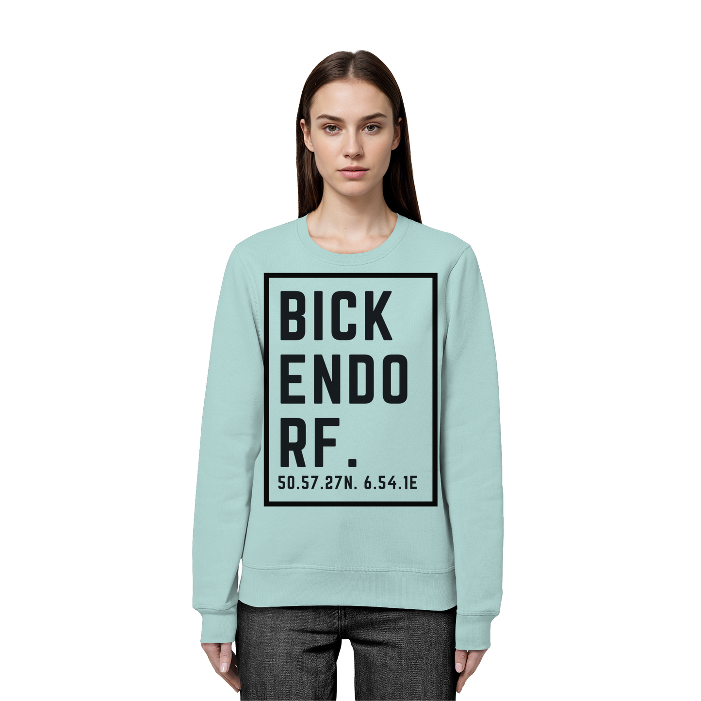 Bickendorf Koordinaten (großer Druck auf der Brust) - Organic Basic Unisex Sweatshirt