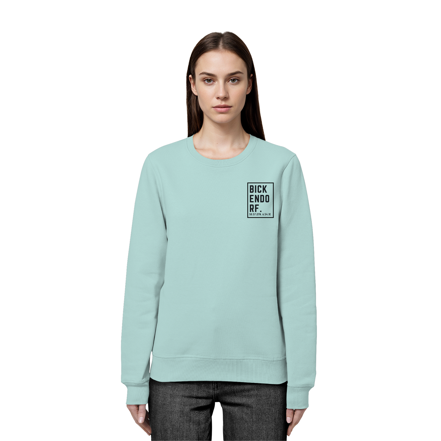 Bickendorf Koordinaten (kleiner Druck auf der Brust) - Organic Basic Unisex Sweatshirt