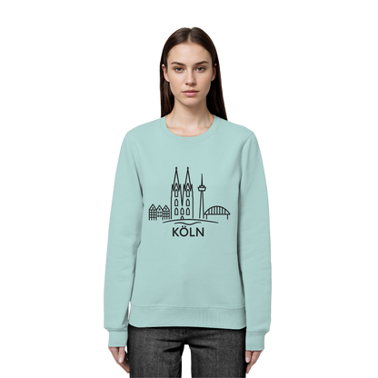 Köln Skyline (großer Druck auf der Brust) - Organic Basic Unisex Sweatshirt