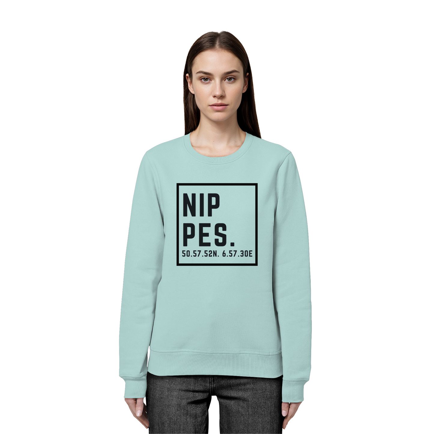 Nippes Koordinaten (großer Druck auf der Brust) - Organic Basic Unisex Sweatshirt