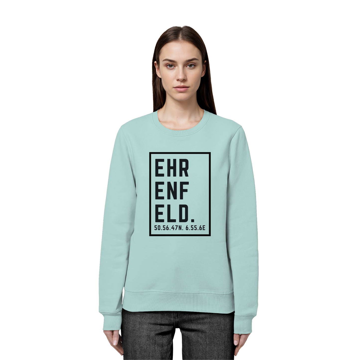 Ehrenfeld Koordinaten (großer Druck auf der Brust) - Organic Basic Unisex Sweatshirt