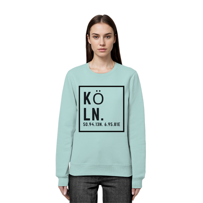 Köln Koordinaten (großer Druck auf der Brust) - Organic Basic Unisex Sweatshirt