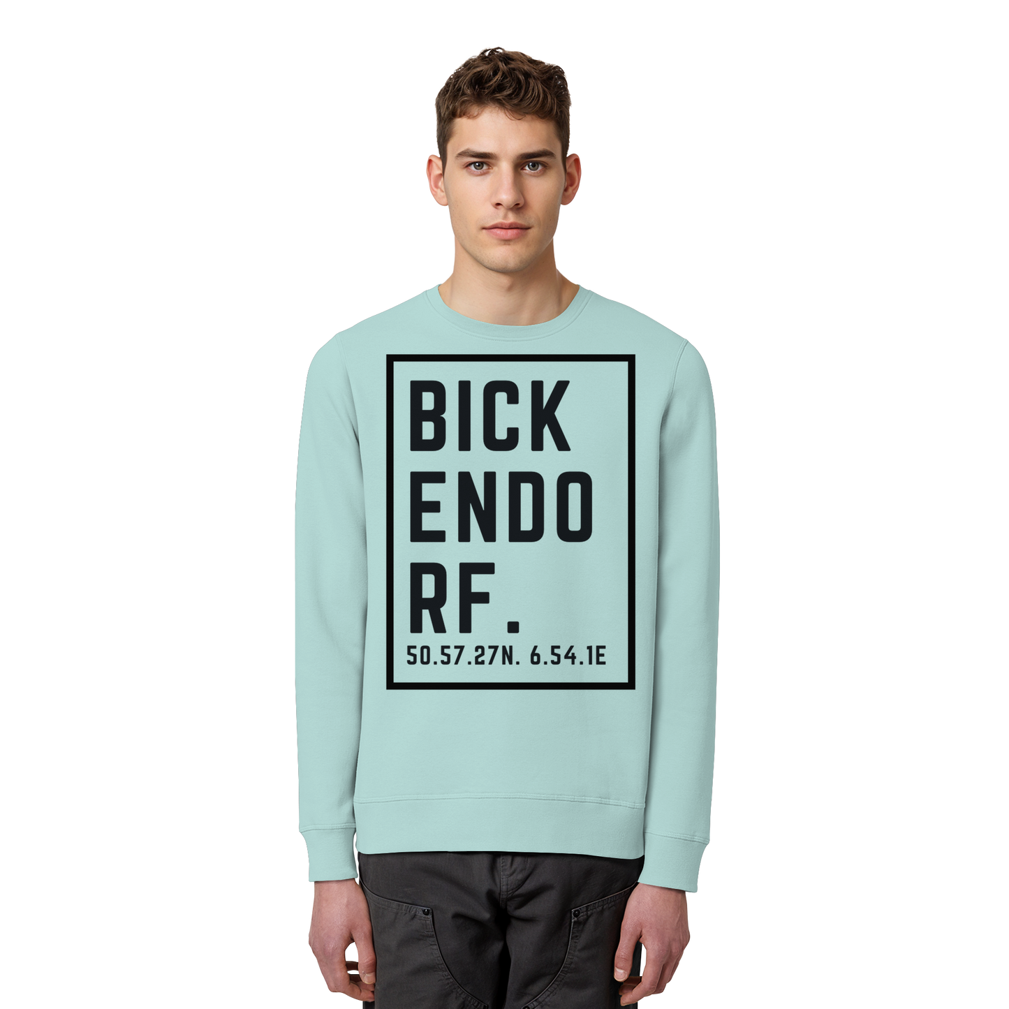 Bickendorf Koordinaten (großer Druck auf der Brust) - Organic Basic Unisex Sweatshirt