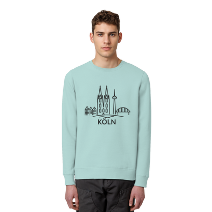 Köln Skyline (großer Druck auf der Brust) - Organic Basic Unisex Sweatshirt