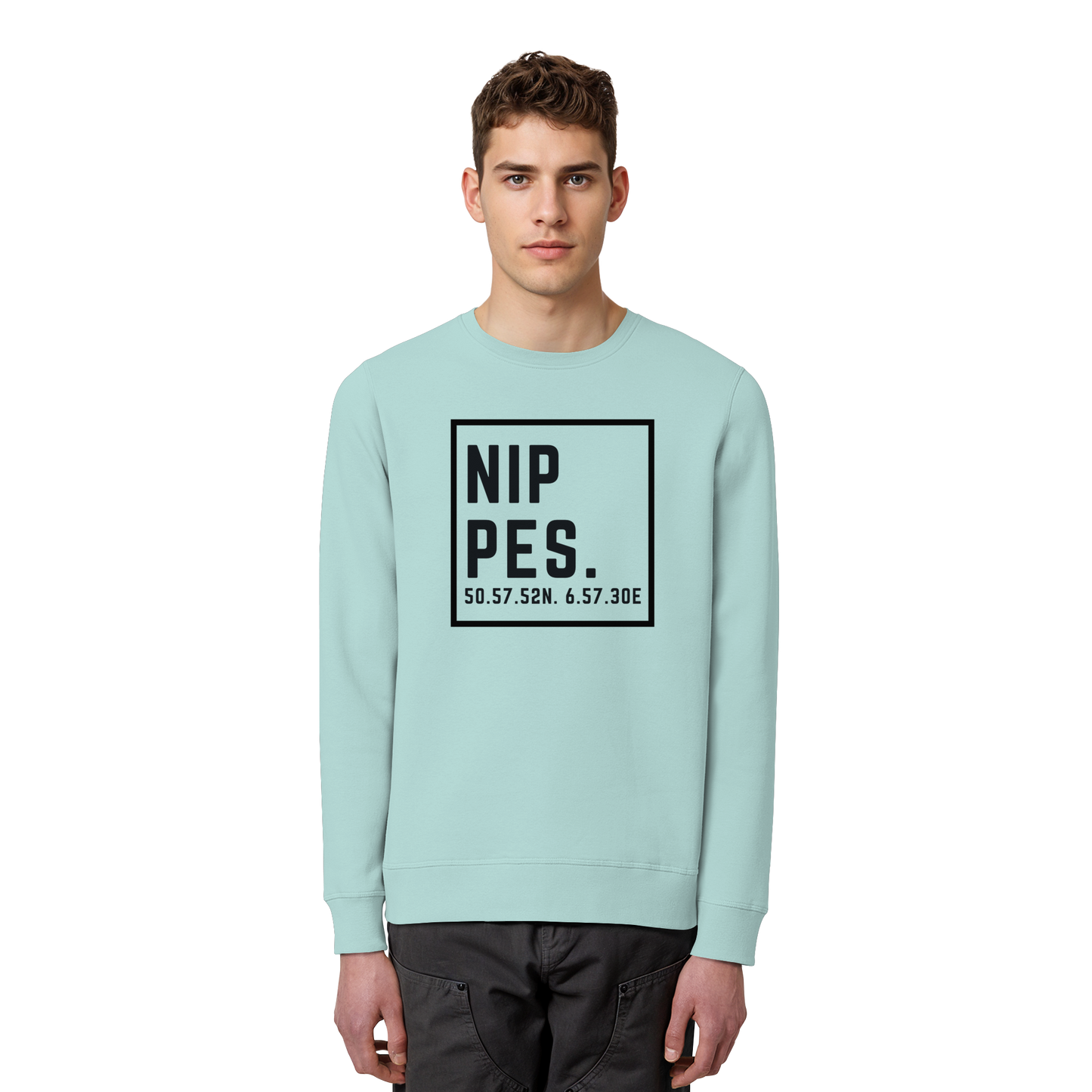 Nippes Koordinaten (großer Druck auf der Brust) - Organic Basic Unisex Sweatshirt