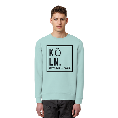 Köln Koordinaten (großer Druck auf der Brust) - Organic Basic Unisex Sweatshirt