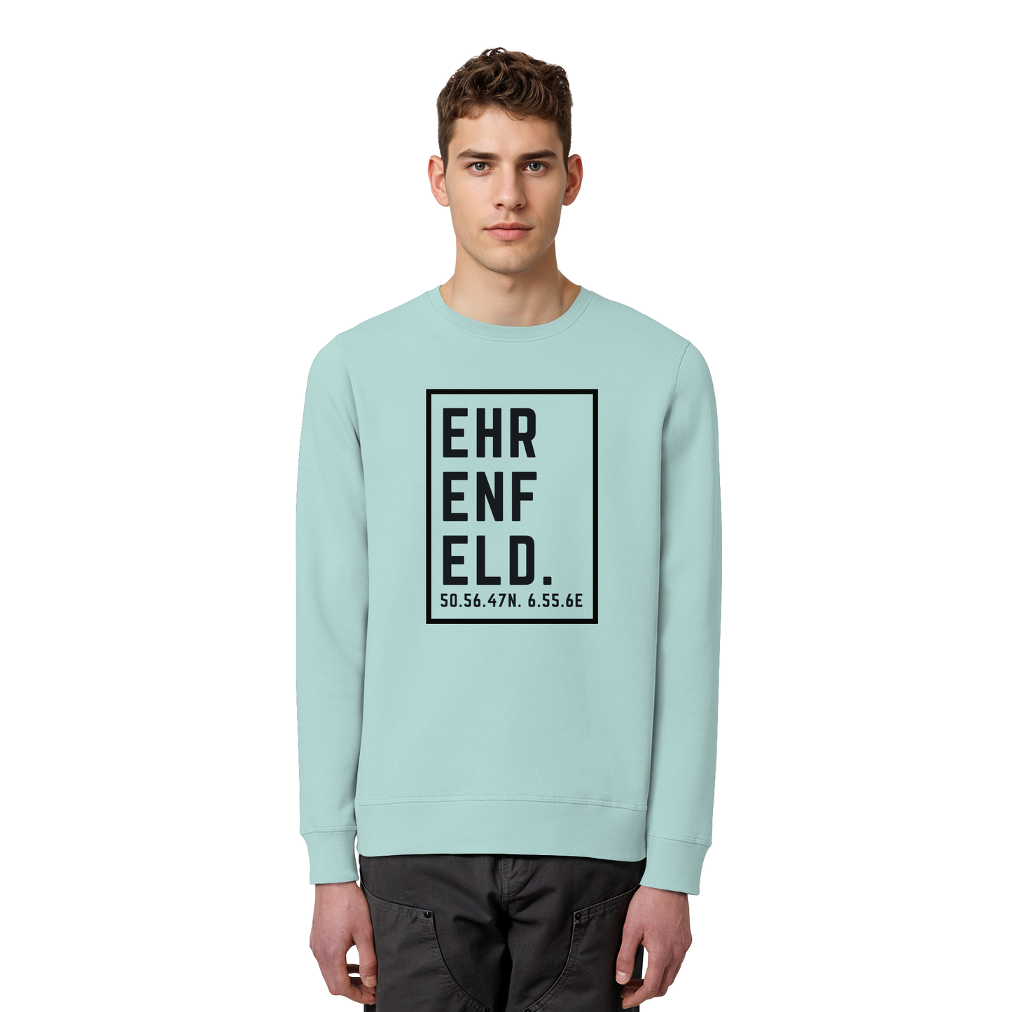 Ehrenfeld Koordinaten (großer Druck auf der Brust) - Organic Basic Unisex Sweatshirt