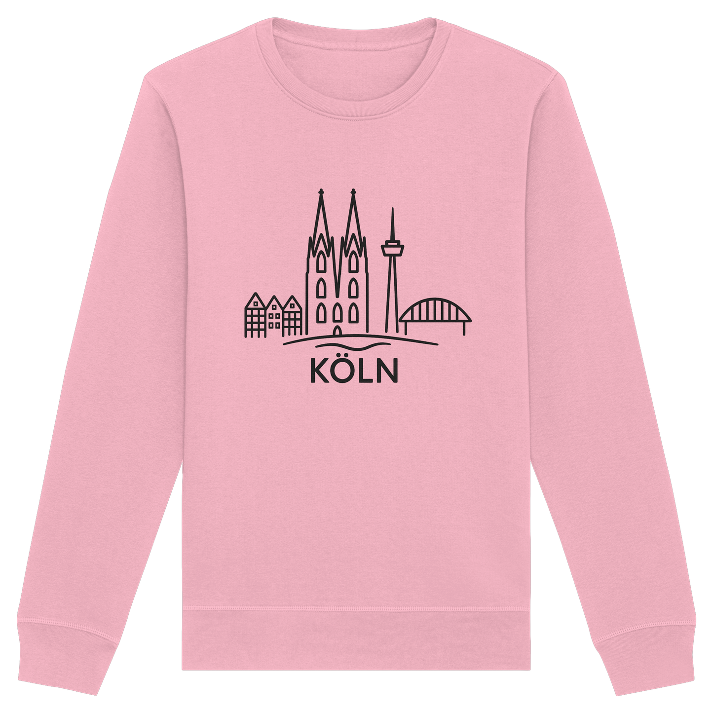 Köln Skyline (großer Druck auf der Brust) - Organic Basic Unisex Sweatshirt