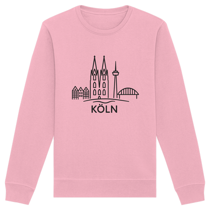 Köln Skyline (großer Druck auf der Brust) - Organic Basic Unisex Sweatshirt