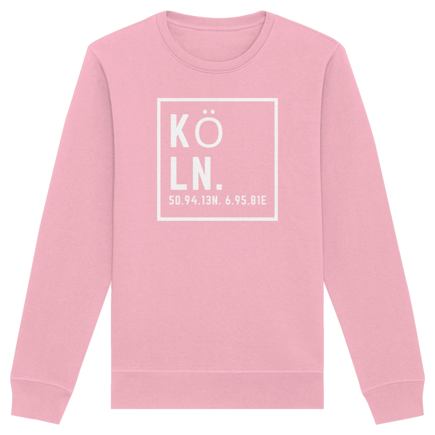 Köln Koordinaten (großer Druck auf der Brust) - Organic Basic Unisex Sweatshirt