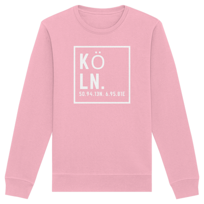 Köln Koordinaten (großer Druck auf der Brust) - Organic Basic Unisex Sweatshirt
