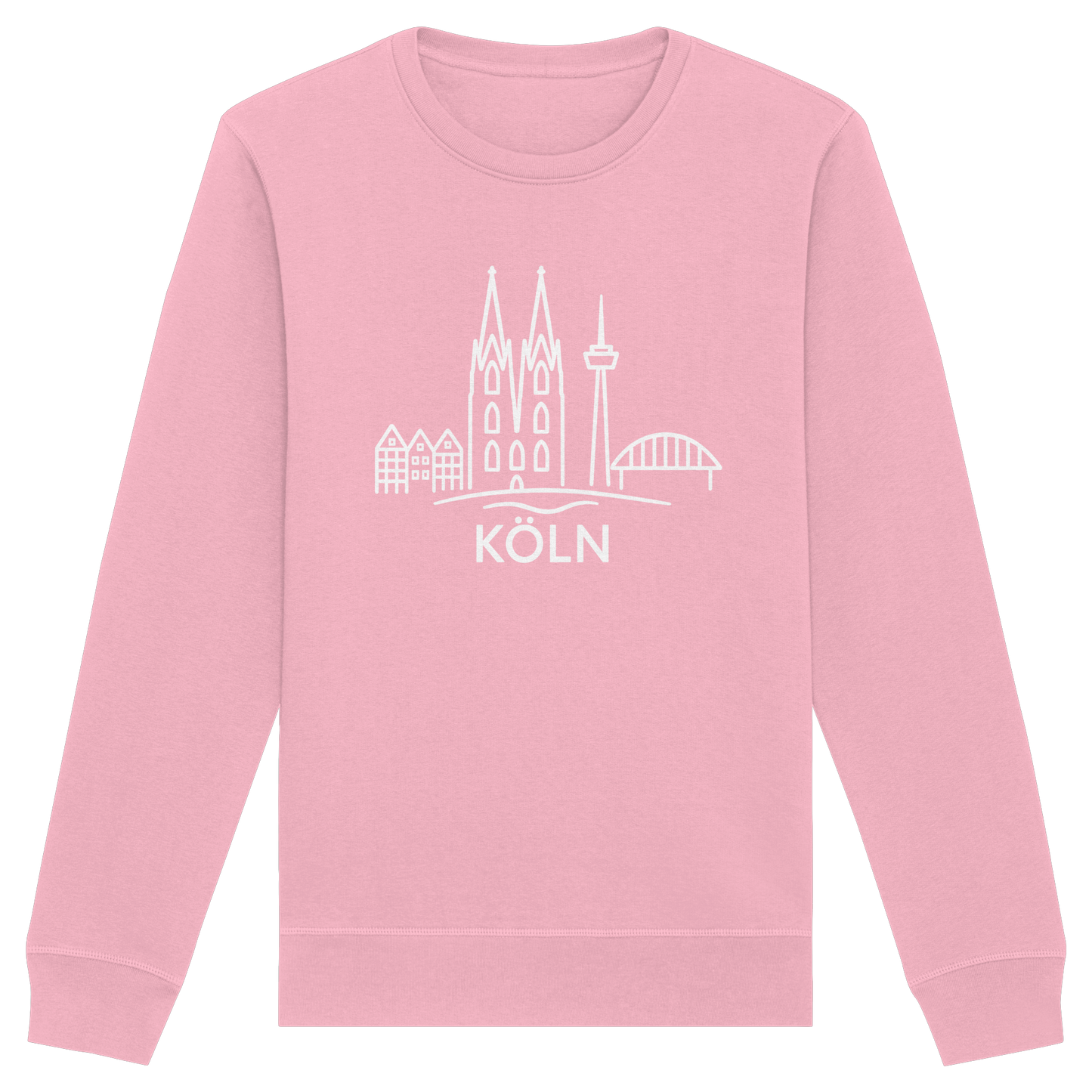 Köln Skyline (großer Druck auf der Brust) - Organic Basic Unisex Sweatshirt