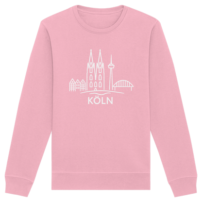 Köln Skyline (großer Druck auf der Brust) - Organic Basic Unisex Sweatshirt
