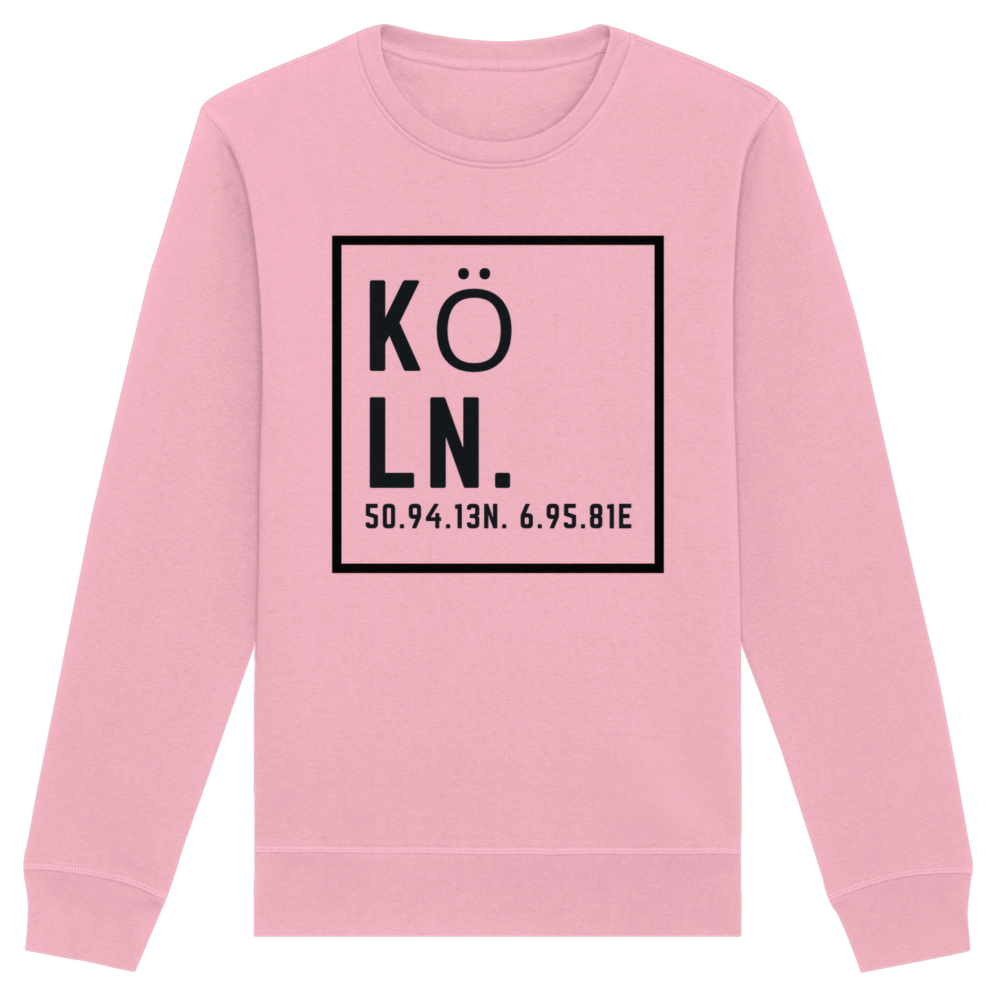 Köln Koordinaten (großer Druck auf der Brust) - Organic Basic Unisex Sweatshirt