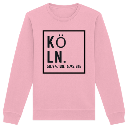 Köln Koordinaten (großer Druck auf der Brust) - Organic Basic Unisex Sweatshirt