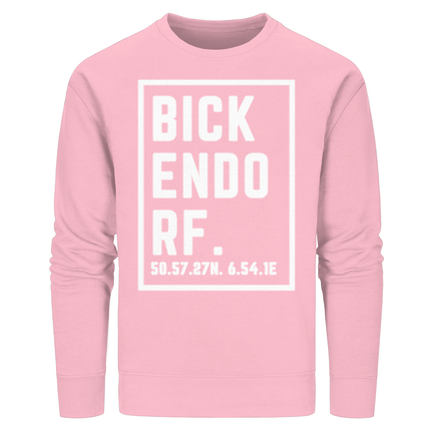Bickendorf Koordinaten (großer Druck auf der Brust) - Organic Basic Unisex Sweatshirt