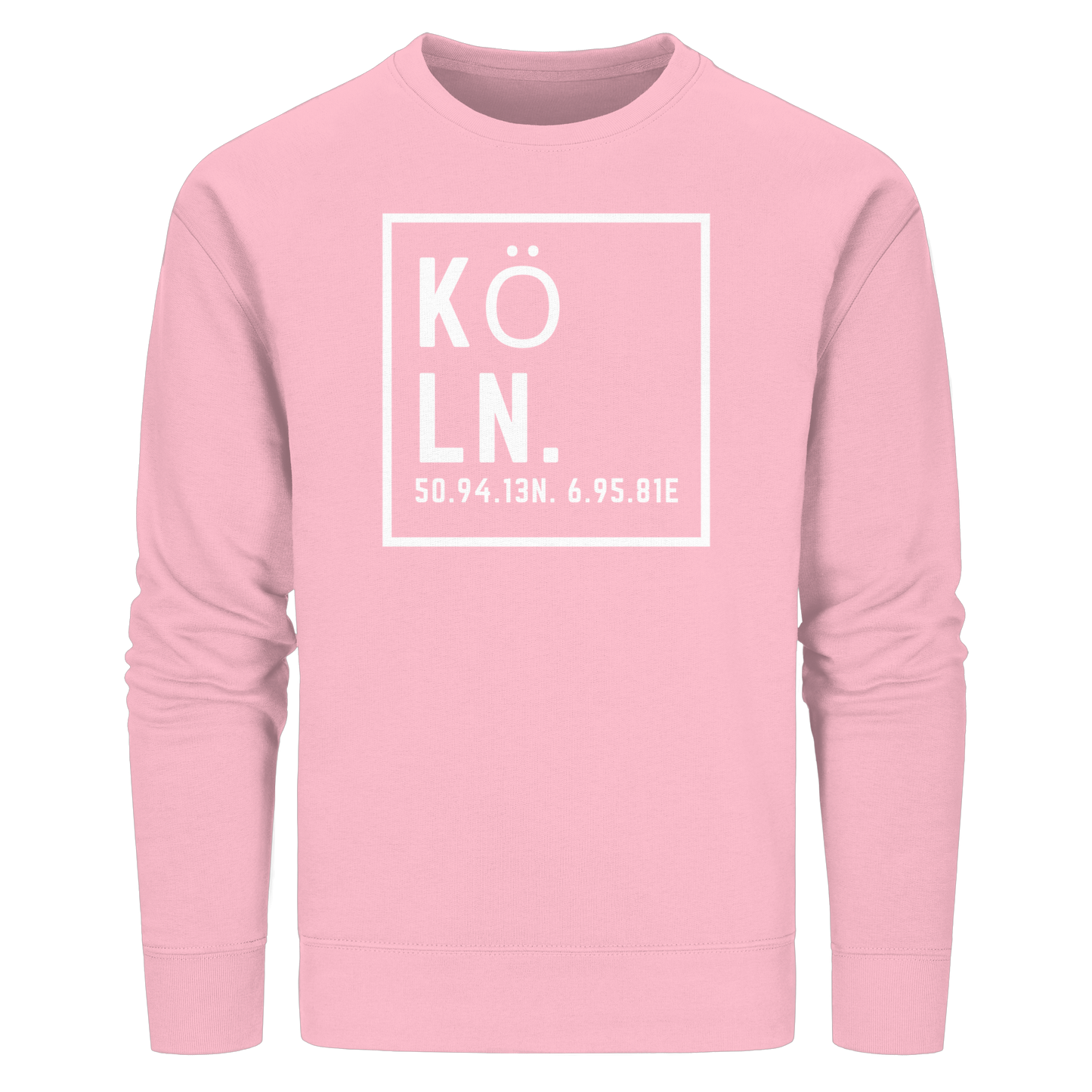 Köln Koordinaten (großer Druck auf der Brust) - Organic Basic Unisex Sweatshirt
