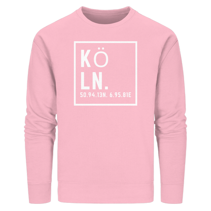 Köln Koordinaten (großer Druck auf der Brust) - Organic Basic Unisex Sweatshirt
