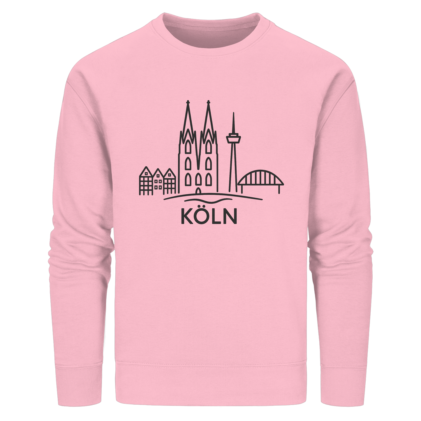 Köln Skyline (großer Druck auf der Brust) - Organic Basic Unisex Sweatshirt